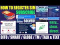 HOW TO REGISTER GLOBE/TOUCH MOBILE SUBSCRIBERS SIM CARDS
