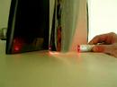 burning red laser