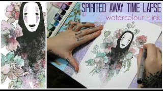 Spirited Away Time Lapse in Watercolour + Ink