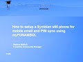 Using myFUNAMBOL on Nokia 6680 phone for push email and sync