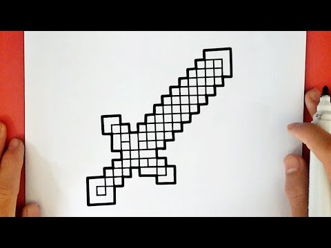 video-linktoworks-HOW TO DRAW A MINECRAFT SWORD - YouTube