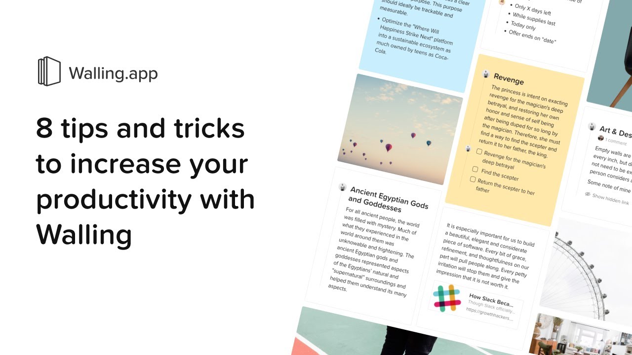 8 tips and tricks to increase your productivity with Walling app