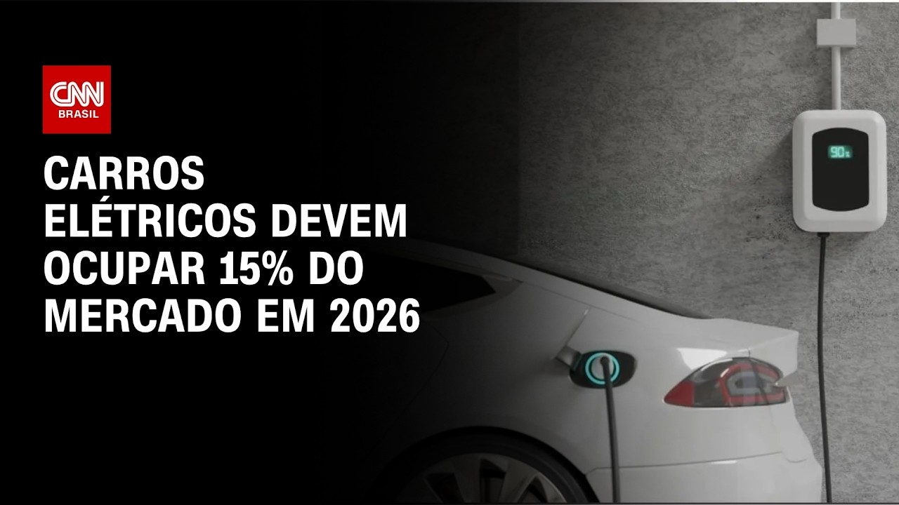 Carros elétricos devem ocupar 15% do mercado em 2026 | CNN NOVO DIA