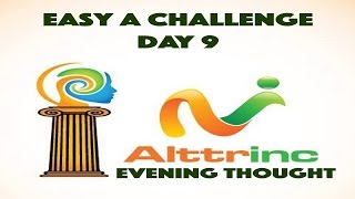 "EASY A CHALLENGE" DAY 9 EVENING THOUGHT: USING YOUR TALENTS