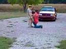WEDDING GEARHEAD ON HIS KNEES