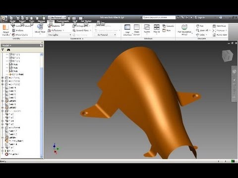 *A* hitzeschutzblech inventor 2012 surfaces training - loft - trim surfaces