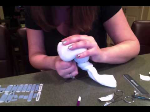 how to apply jamberry nails with rice bag