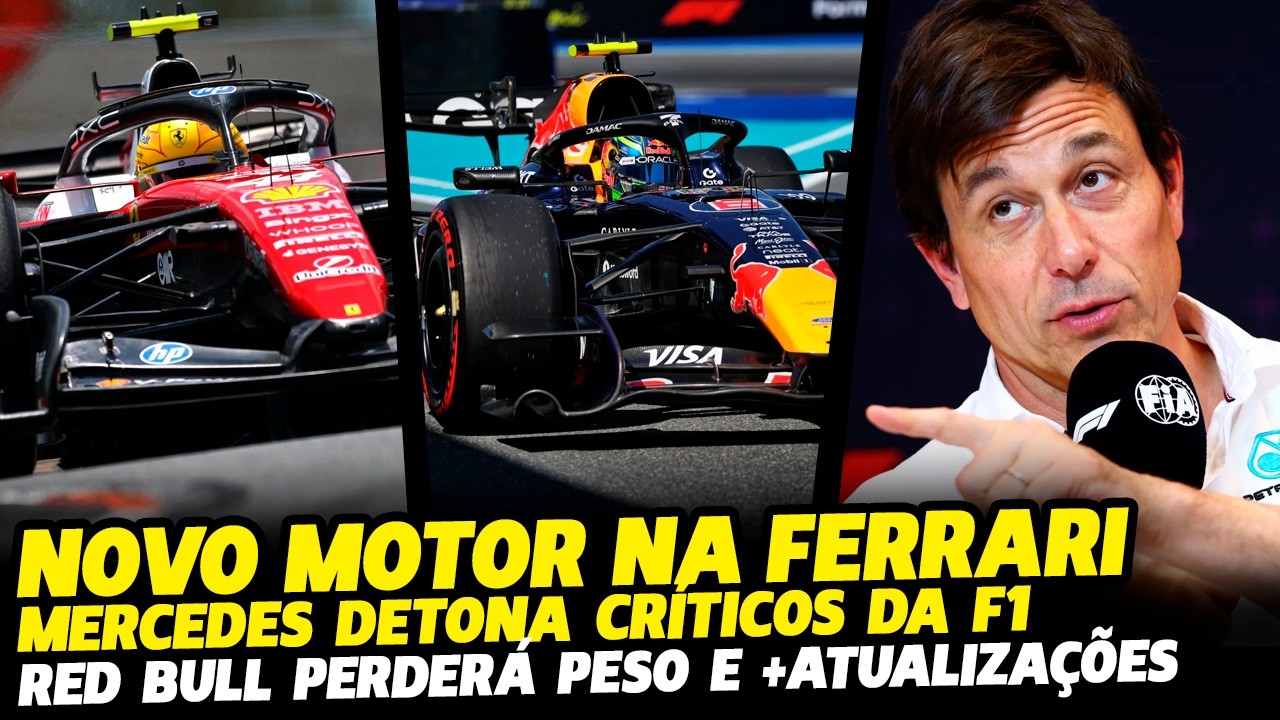 🚨RED BULL FARÁ REGIME PESADO, MERCEDES DETONA CRÍTICOS E NOVO MOTOR FERRARI | FÓRMULA 1