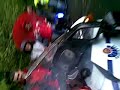 Moto de la ertzaina quemando motor en la subida de haia