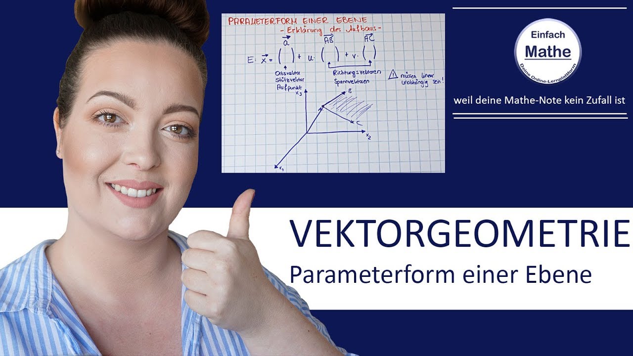 Parameterform einer Ebene | Analytische Geometrie | Vektorrechnung by einfach mathe!