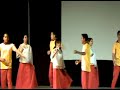 University of Maryland, College ParkFilipino Cultural AssociationHAPUNAN28th Annual Philippine Culture NightApril 1, 2006This 'dance with lights' comes from the island or Mindoro.  The female dancers gracefully and skillfully balance three tinghoy, oil lamps, on their heads and backs of their hands.  Oasiwas, means 'swinging' and comes from Lingayan, Pangasinan.  After a good catch, fishermen and villagers celebrate by swinging and circling lighted lamps wrapped in fishnet.Patricia BautistaJoanna DelfinSteve EncomiendaKim FriasDaryl JacobDiane JacobKristina MadulaLawrence MagaliAngelica ReyesAJ RopisanRussel SantosMatt SinkiatJonathan SterlinLani YapTaught by Don VerdeInspired by the Bayanihan Philippine Dance CompanyNote: It's unfortunate that the only people who post comments are Filipinos who want to feel superior by pointing out flaws or posting nasty comments.  The performers are Filipino American students with limited knowledge of the Philippines, but a lot of pride in learning about their heritage.  They've dedicated weeks learning about the cultures of the Philippines and sharing it with their community, despite limitations in budget, costumes, and resources.  Comments encouraging them to learn are welcome, but if you cannot find any merit in their efforts, please keep your comments to yourself.