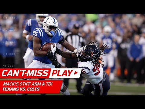 Video: Marlon Mack's Vicious Stiff Arm on Clowney & Powerful TD Run! | Can't-Miss Play | NFL Wk 17