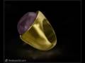 videos de 3D Golden ring with gemstone