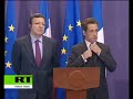 Medvedev and Sarkozy media briefing