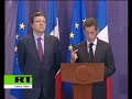 Medvedev and Sarkozy media briefing