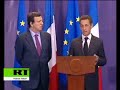 Medvedev and Sarkozy media briefing