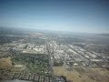 Airbus 320 landing cockpit at San José California airport