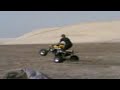 Yamaha 450YFZ wheely in desert Yamaha 450YFZ wheely in desert