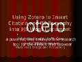 How to use Zotero and insert citations and bibliographies into MS Word document. (Part 1)
