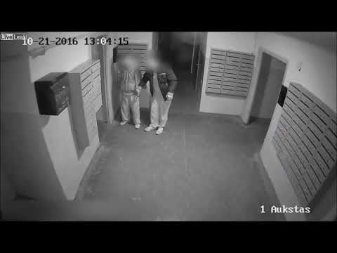 Seba na klatce tak szalał, że sobie nogę połamał. Nagranie z monitoringu