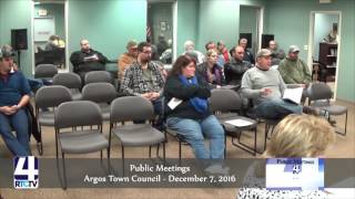 Argos Town Council- December Meeting