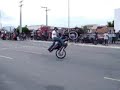 Wheeling Leo Byzok motorcycle stunt ride