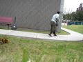 Walking on a sidewalk