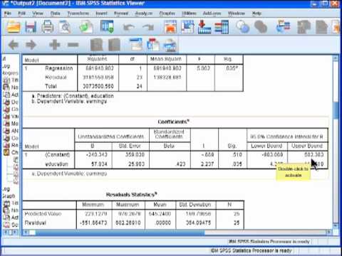 how to perform linear regression in spss