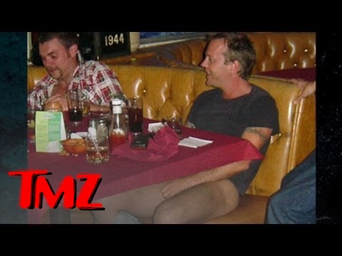 kiefer - Kiefer Sutherland gets liquored up at a Calgary bar, so naturally, the clothes are coming off!