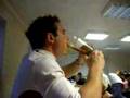 Lloyd drinks a pint of gravy