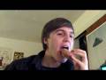 I eat an expired donut in high definition.