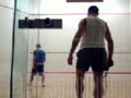 Qualche scambio palla nel campo da SQUASH
