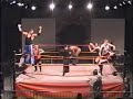 kristopher haiden & frankie fisher of the school house rockers along with coach kyle davis teams up with wally darkmon to take on pcw uncut tag team champion magnum rl along with commander code, puggy putzo, jeff 