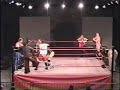 kristopher haiden & frankie fisher of the school house rockers along with coach kyle davis teams up with wally darkmon to take on pcw uncut tag team champion magnum rl along with commander code, puggy putzo, jeff 