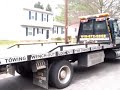 2002 International Flat Bed 21' 4300  DT 466 In Motion