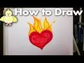 How To Draw A Flaming Heart