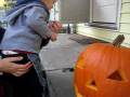 Eavn puts out the jack-o-lantern.AVI