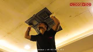 Ceiling tiles Installation 2x2 overlap method  | Decoraids.in