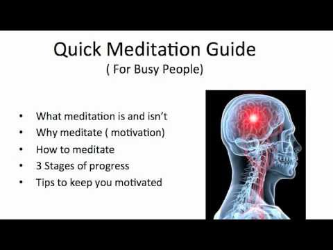 how to meditate quickly