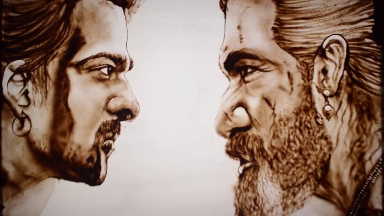 Sand Animation Art - India Baahubali movie Trailer