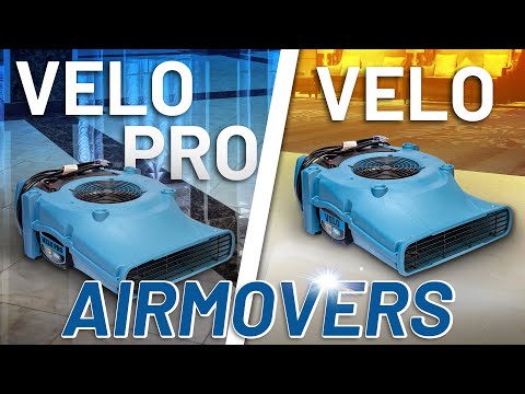 Youtube External Video The Velo and Velo Pro air movers from Dri-Eaz are a staple in the water damage restoration process and facility management. The Dri-Eaz Velo low profile air mover is used across janitorial services and water restoration companies when quick drying is needed.