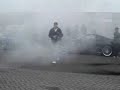 Silver Toyota Supra RZ Burnout