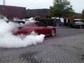 Silver Toyota Supra RZ Burnout