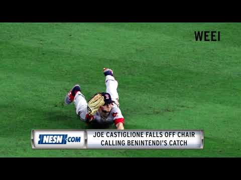 Video: Joe Castiglione falls off chair after Andrew Benintendi's heroic catch