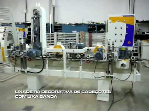 Lixadeira Decorativa 6 Cabeçotes (Escovas Abrasivas e Lixa Cinta) - Gaidzinski