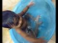 Sancia in the tub
