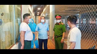 Đồng chí Bùi Văn Thành, PCT UBND thành phố kiểm tra công tác chuẩn bị tiếp nhận các trường hợp cách ly tại Chùa Ba Vàng