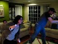 playing with the nintendo wii. wii sports boxing -thanksgiving 2006