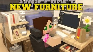 Minecraft: NEW FURNITURE! (COMPUTER, OVEN, WASHING MACHINE, DESK, & MORE) Mod Showcase