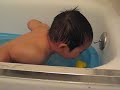 Baby Dylan Catching Rubber Ducky